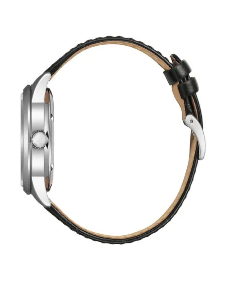 Citizen Classic OF Watch Black Dial Day/Date Leather Strap