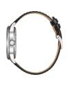 Montre Citizen Classic OF, cadran noir, jour/date, bracelet en cuir
