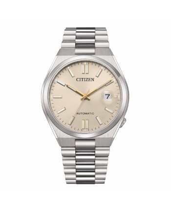 Montre Citizen Tsuyosa, cadran beige, bracelet en acier