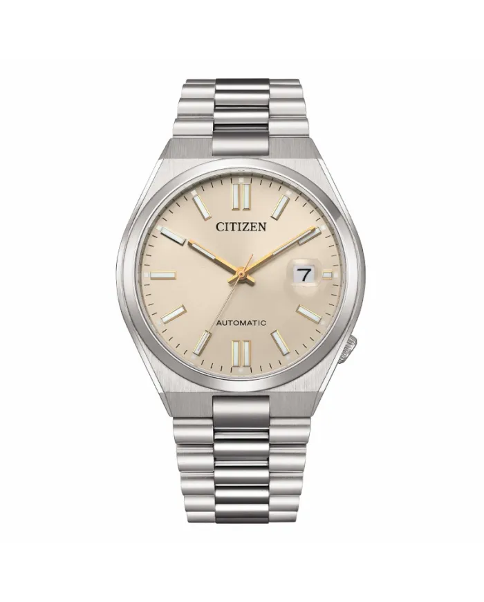Orologio Citizen Tsuyosa 40 mm Quadrante Beige Cinturino Acciaio