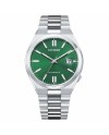 Montre Citizen Tsuyosa 40 mm, cadran vert, bracelet en acier