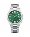 Montre Citizen Tsuyosa 40 mm, cadran vert, bracelet en acier