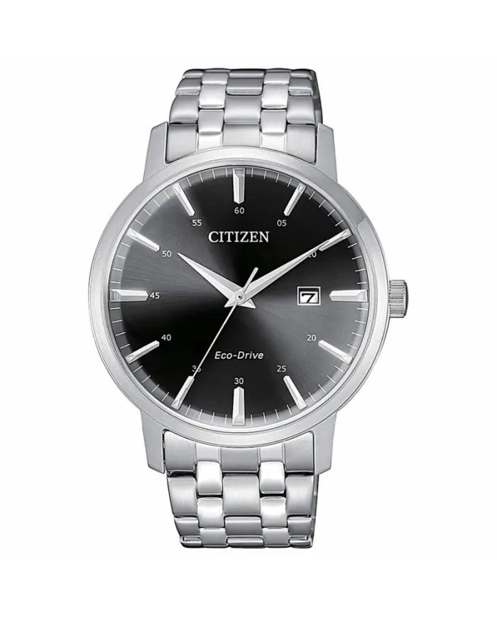 Orologio Citizen Classic OF Eco Drive Quadrante Nero Cinturino Acciaio