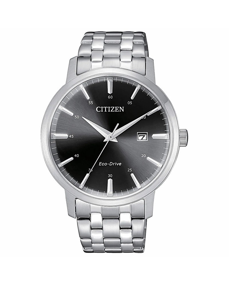 Montre Citizen Classic OF Eco-Drive, cadran noir, bracelet en acier