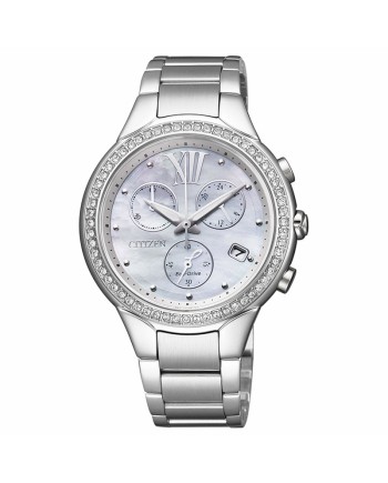 Citizen L Lady Eco Drive Chronograph with Mother-of-Pearl Dial and Steel Strap