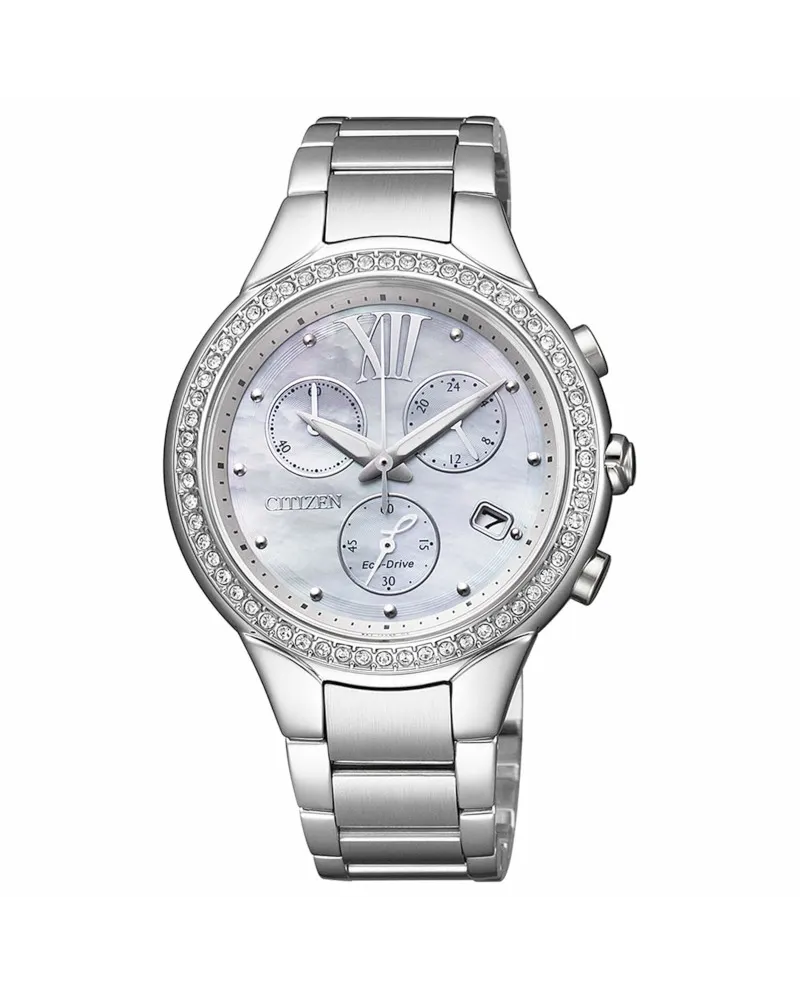 Citizen L Lady Eco Drive Chronograph with Mother-of-Pearl Dial and Steel Strap