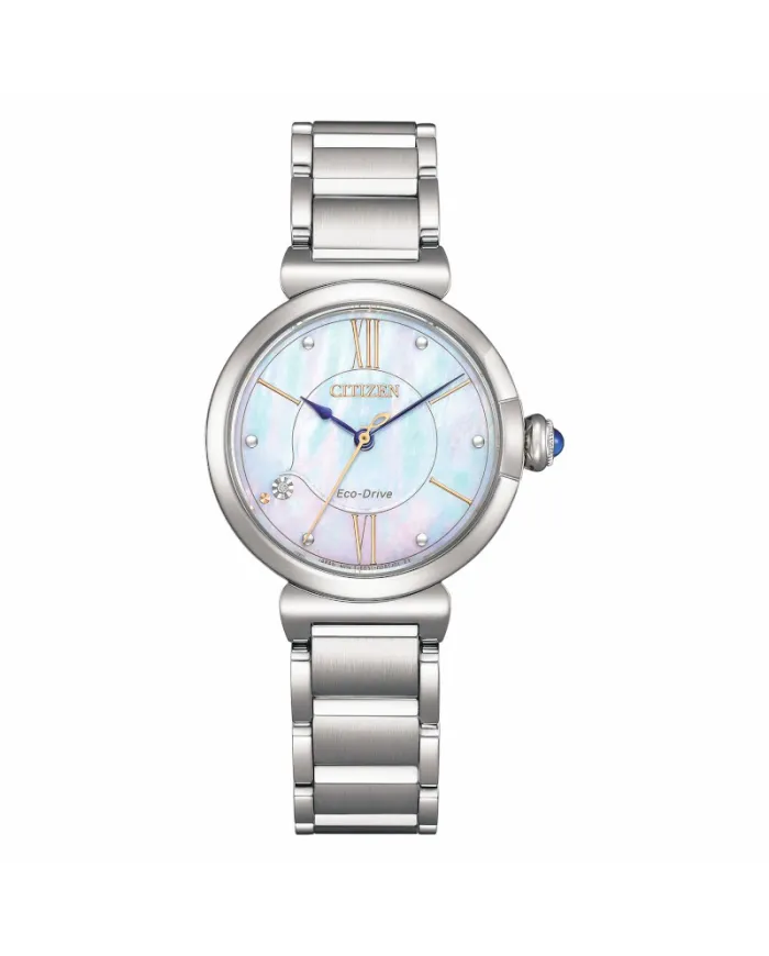 Montre Citizen Maybell Lady Eco-Drive avec cadran en nacre et bracelet en acier