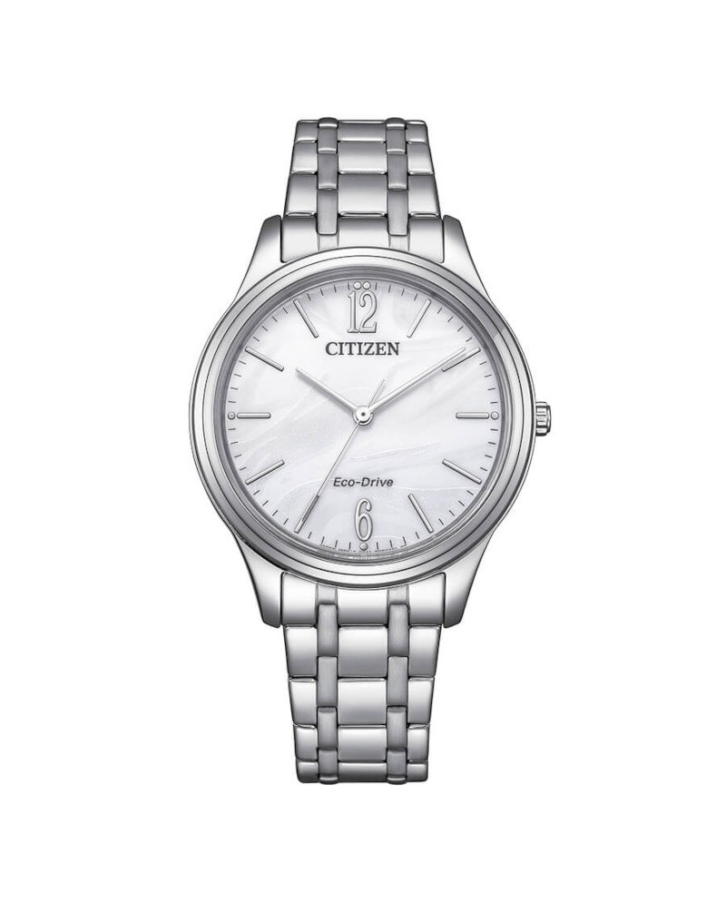 Orologio Citizen Lady Eco Drive Quadrante Bianco e Cinturino Acciaio
