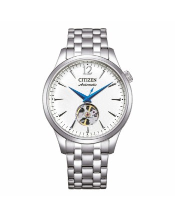 Orologio Citizen Automatico Quadrante Bianco Openheart Cinturino Acciaio