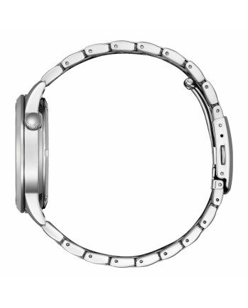 Montre automatique Citizen, cadran blanc, bracelet en acier Openheart