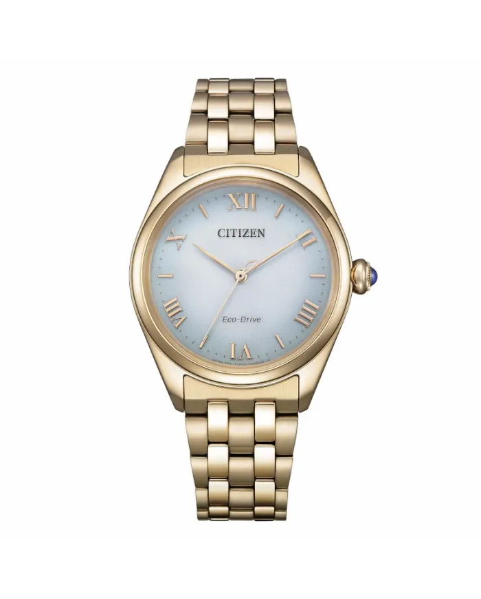 Citizen L Lady Eco Drive Watch with Antique White Dial and Steel Strap