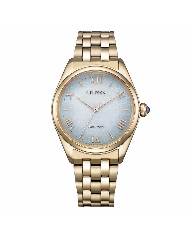 Citizen L Lady Eco Drive Watch with Antique White Dial and Steel Strap