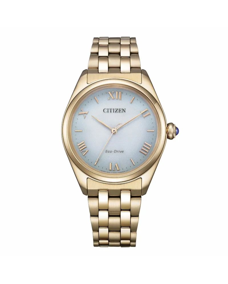 Citizen L Lady Eco Drive Watch with Antique White Dial and Steel Strap