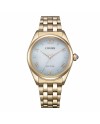 Citizen L Lady Eco Drive Watch with Antique White Dial and Steel Strap