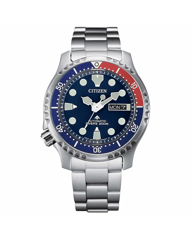 Montre Citizen Promaster Diver's Automatique 200m, cadran bleu, bracelet en acier