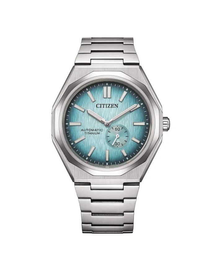 Montre automatique Citizen Zenshin 60 Super Titanium avec cadran turquoise