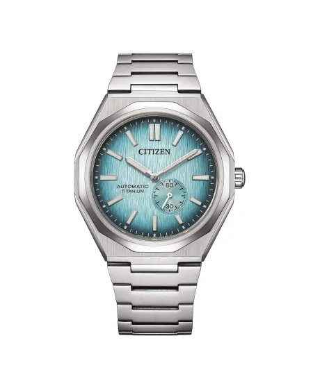 Citizen Zenshin 60 Super Titanium Automatic Watch with Turquoise Dial
