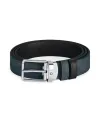 Montblanc Belt in Blue/Black Velvet Leather with Everyday Buckle 30 mm