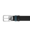 Ceinture Montblanc en cuir velours bleu/noir avec boucle Everyday 30 mm