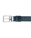 Ceinture Montblanc en cuir velours bleu/noir avec boucle Everyday 30 mm