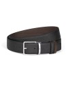 Ceinture Montblanc Sartorial en cuir noir/marron avec boucle Everyday 35 mm
