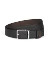 Montblanc Sartorial Leather Belt in Black/Brown with Everyday Buckle 35 mm