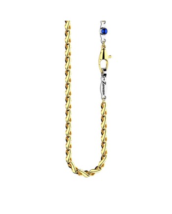 Zancan Insignia Men's Necklace in White Gold with Blue Sapphire