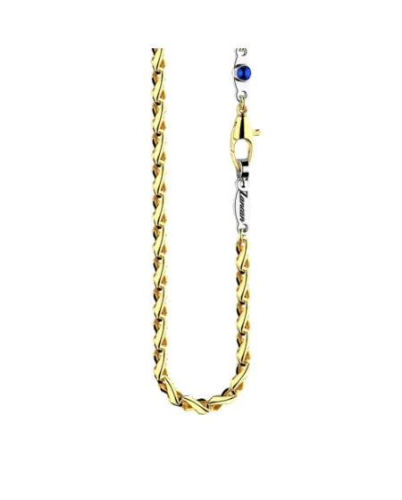 Zancan Insignia Men's Necklace in White Gold with Blue Sapphire