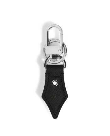 Portachiavi Montblanc Sartorial a Forma di Pennino in Pelle Nera