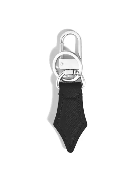Montblanc Sartorial Nib-Shaped Keychain in Black Leather