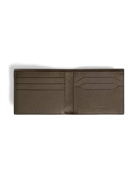 Portafoglio Montblanc Sartorial a 6 Scomparti in Pelle Kaki