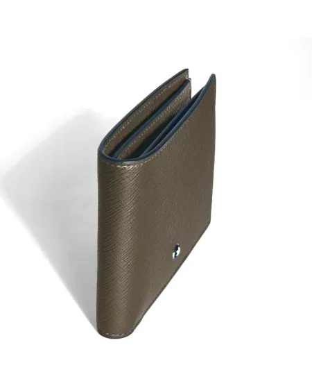 Portafoglio Montblanc Sartorial a 6 Scomparti in Pelle Kaki