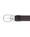Ceinture réversible Montblanc en cuir ébène/noir avec boucle fer à cheval 35 mm