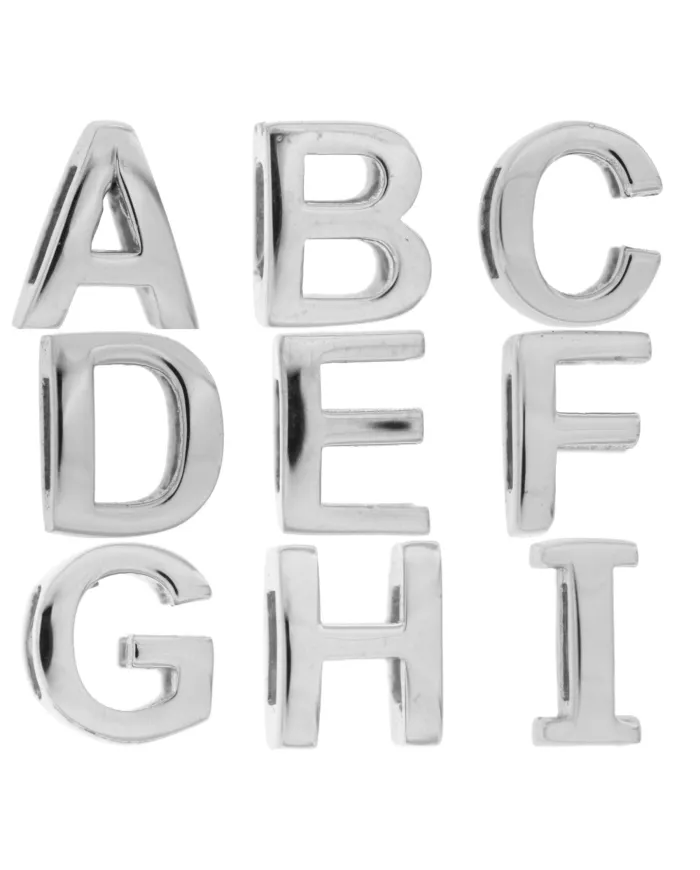 Attimi Rue Des Mille Ciondolo Carousel Alfabeto in argento bianco