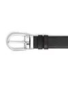 Montblanc Reversible Leather Belt in Grained Black/Brown with Horseshoe Buckle 35 mm