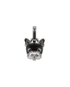 Pendentif Chantecler Capri Campanella micro Chien en argent, émail et spinelles noirs