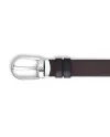 Ceinture réversible Montblanc en cuir noir/marron avec boucle fer à cheval 30 mm