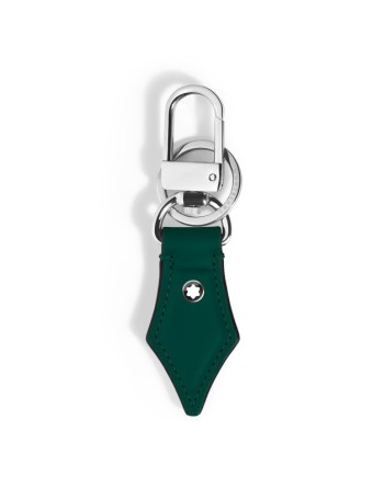 Porte-clés Montblanc en forme de stylo, en cuir vert