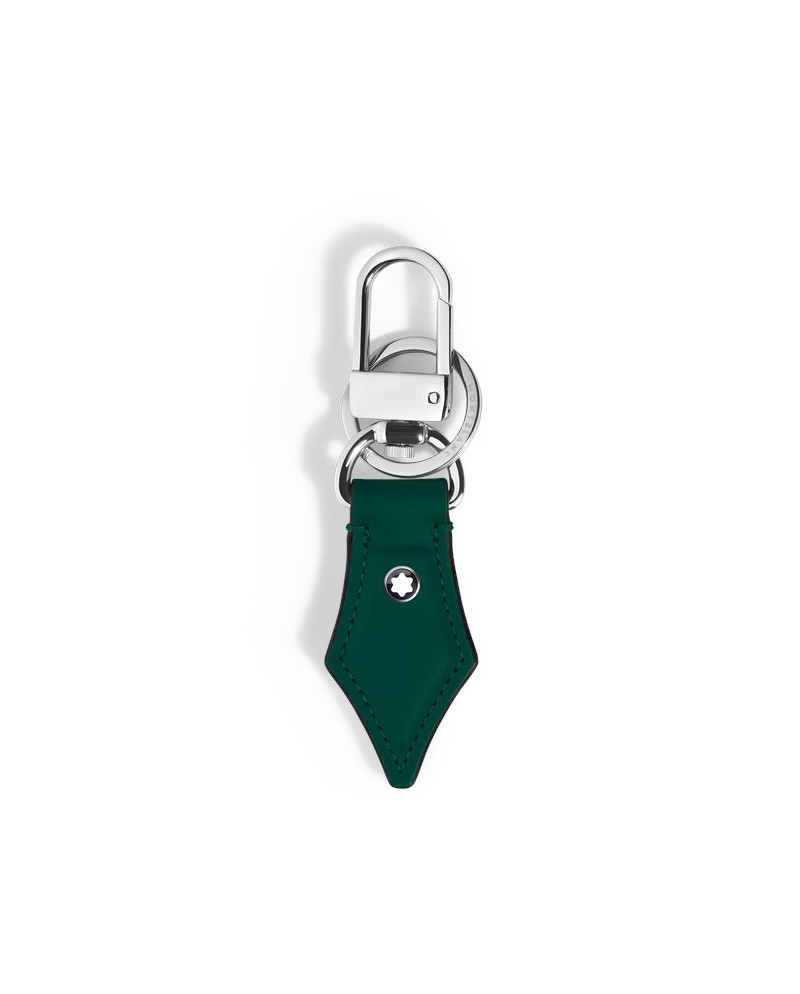 Porte-clés Montblanc en forme de stylo, en cuir vert