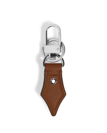 Montblanc Sartorial Keyring in the Shape of a Pen Nib in Fawn Leather