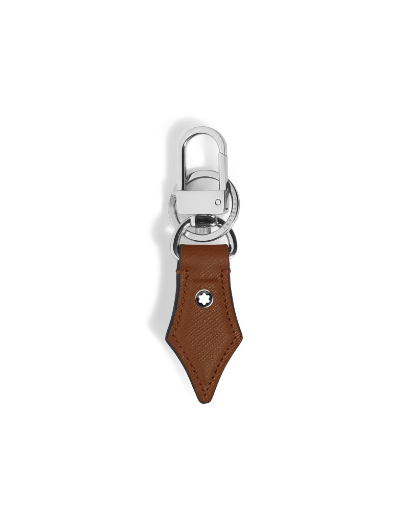Montblanc Sartorial Keyring in the Shape of a Pen Nib in Fawn Leather