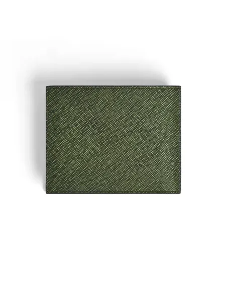 Portefeuille Montblanc Sartorial 6cc en cuir tweed vert