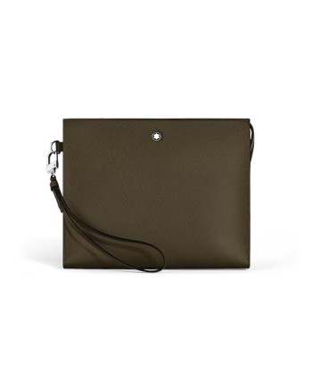 Montblanc Sartorial Pouch in Khaki Green Leather