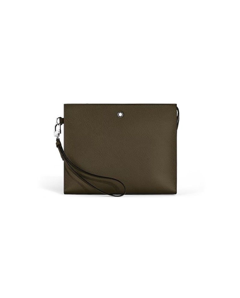 Montblanc Sartorial Pouch in Khaki Green Leather