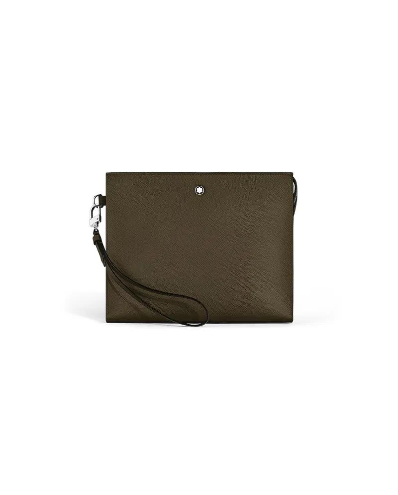 Pochette Montblanc Sartorial in Pelle Verde Kaki