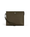 Montblanc Sartorial Pouch in Khaki Green Leather