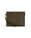 Pochette Montblanc Sartorial in Pelle Verde Kaki