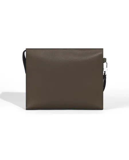 Pochette Montblanc Sartorial in Pelle Verde Kaki