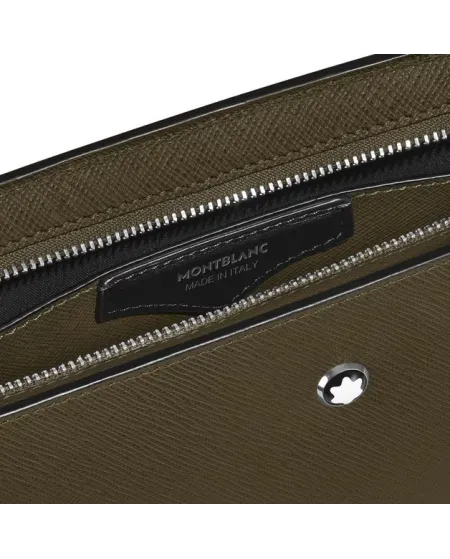 Pochette Montblanc Sartorial in Pelle Verde Kaki