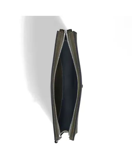 Pochette Montblanc Sartorial en cuir vert kaki